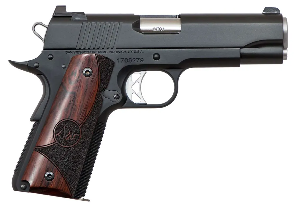 Dan Wesson 01835 Vigil Commander 9mm Luger 4.25" 9+1 Black Aluminum Wood Grip