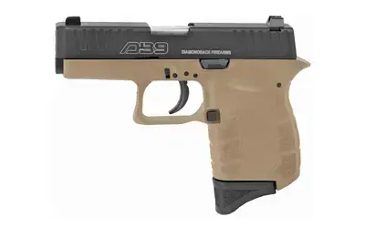 Diamondback DB9FDE DB9 Micro-Compact 9mm Luger 3.10" 6+1 Flat Dark Earth Black Stainless Steel Slide Flat Dark Earth Polymer Grip