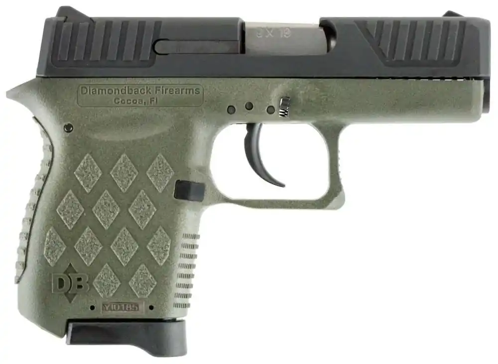 Diamondback DB9ODG DB9 Micro-Compact 9mm Luger 3.10" 6+1 OD Green Black Stainless Steel Slide OD Green Polymer Grip