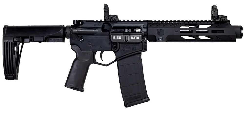 Diamondback DB15PDS7B DB15 5.56x45mm NATO 7" 30+1 Black Gearhead Works Tailhook Mod2 Brace Stock Black Magpul MOE-K2+ Grip Right Hand