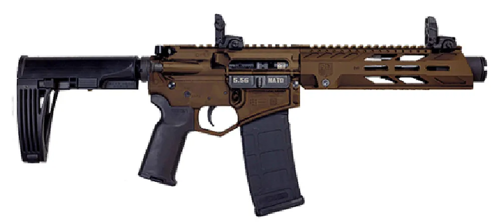 Diamondback DB15PDS7MB DB15 5.56x45mm NATO 7" 30+1 Midnight Bronze Gearhead Works Tailhook Mod2 Brace Stock Black Magpul MOE-K2+ Grip Right Hand