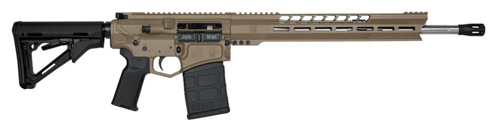 Diamondback DB10BGFDE DB10 308 Win 18" 20+1 Flat Dark Earth Adjustable Magpul CTR Stock Black Magpul MOE K2 Grip with Black Gold Lower 15" M-Lok