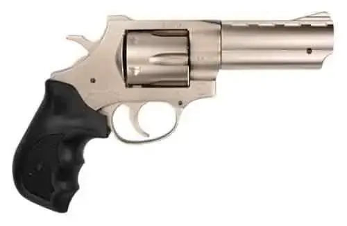 EAA 770128 Windicator 357 Mag 6 Round 4" Nickel Steel Black Rubber Grip