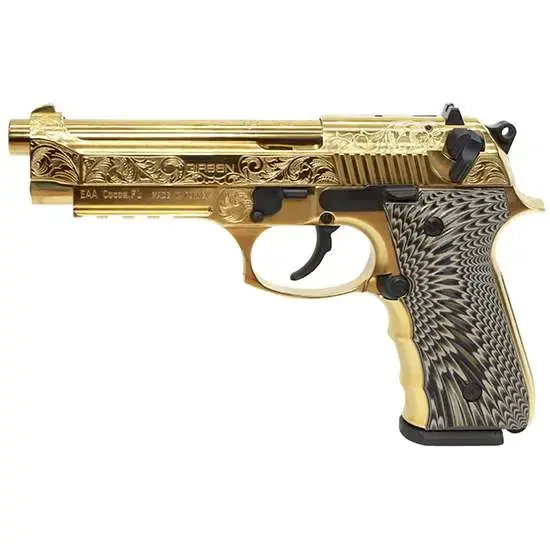 EAA 390088 Girsan Regard MC Deluxe 9mm Luger 4.90" 18+1 Gold Plated