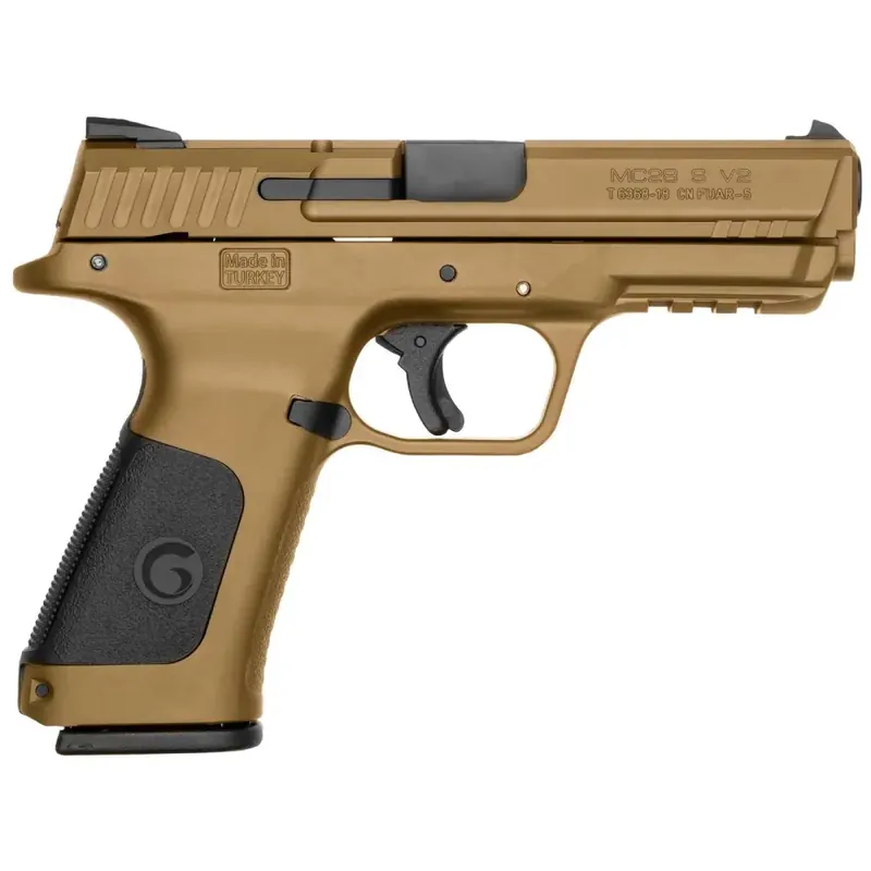EAA 390110 Girsan MC28SA 9mm Luger 4.25" 15+1 Flat Dark Earth Black Interchangeable Backstrap Grip