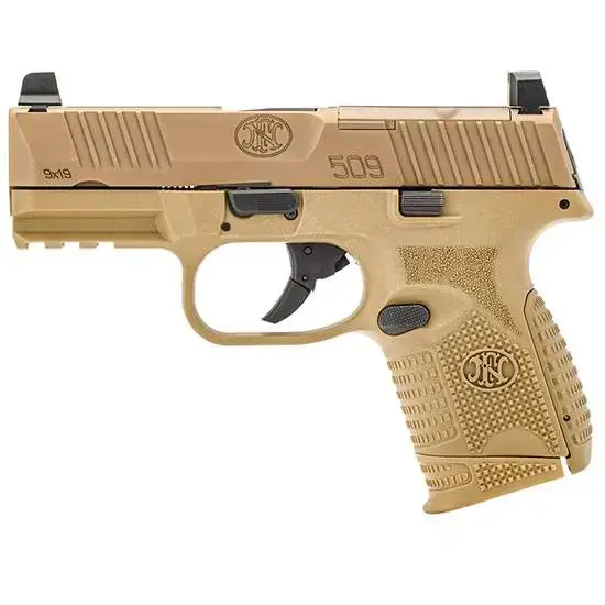 FN 66100574 509C 9mm Luger 3.70" 15+1 Flat Dark Earth Flat Dark Earth Steel Flat Dark Earth Interchangeable Backstrap Grip