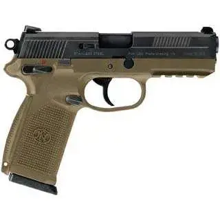 FN 66964 FNX 45 ACP 4.50" 15+1 Flat Dark Earth Black Stainless Steel Interchangeable Backstrap Grip