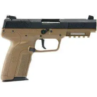 FN 3868929352 Five-seveN *CA Compliant 5.7x28mm 4.80" 10+1 Flat Dark Earth Black Flat Dark Earth Polymer Grip Adjustable Sights