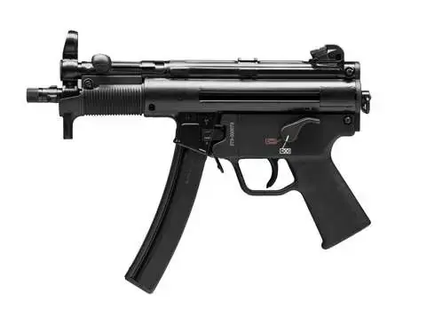 HK SP5K PDW 9mm 5.83" Barrel, 30+1 Capacity, Black Metal Finish, No Stock (Sling Mount), Black Polymer Grip Right Hand