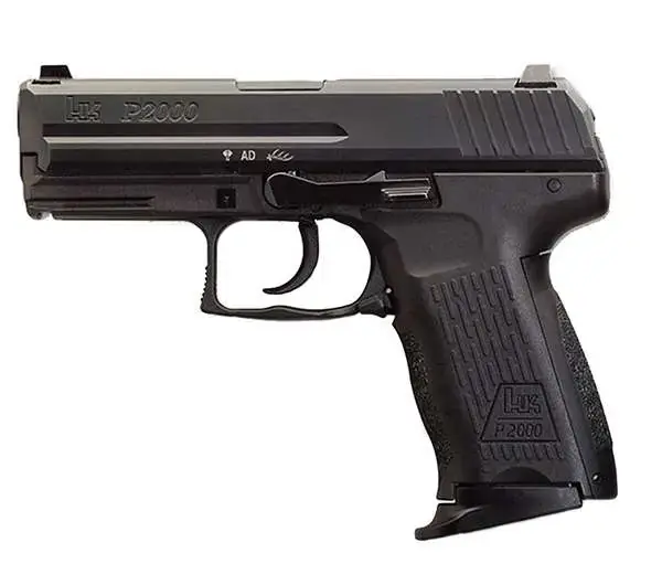 HK 81000049 P2000 V3 40 S&W 3.66" 12+1 Black, Black Interchangeable Backstrap Grip