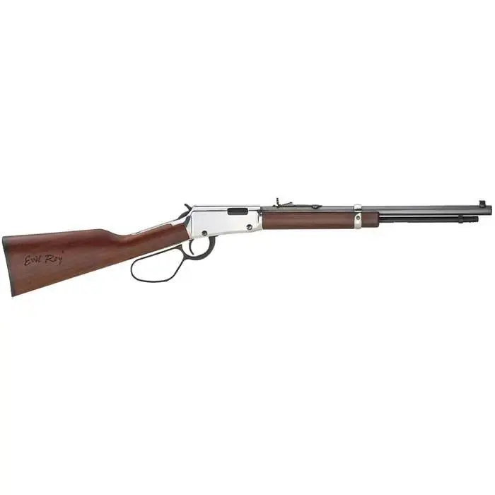 Henry H001TMER Frontier Carbine Evil Roy 22 Mag 9+1 17" Brushed Nickel American Walnut Right Hand