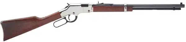 Henry H004S Golden Boy Silver Lever Action 22 Short,Long,LR 16 LR/21 Short 20" Octagon Barrel Nickel Plated American Walnut Right Hand