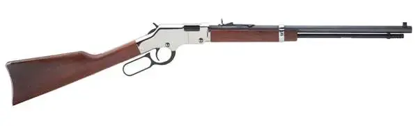 Henry H004SM Golden Boy Silver 22 Mag 12+1 20" Nickel Plated American Walnut Right Hand