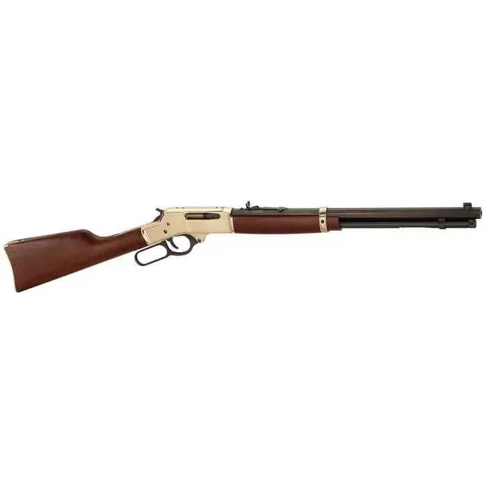 Henry H009B Lever Brass 30-30 Win 5+1 20" Polished Brass American Walnut Right Hand