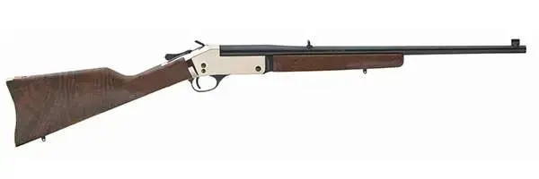 Henry H015B357 Single Shot 357 Mag 1 22" Polished Brass American Walnut Right Hand