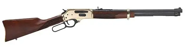 Henry H0243030 Side Gate Lever 30-30 Win 5+1 20" American Walnut Polished Brass Right Hand