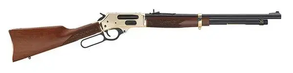 Henry Side Gate 410 Gauge with 19.80" Blued Barrel, 2.5" Chamber, 5+1 Capacity, Polished Brass Metal Finish & American Walnut Stock Right Hand