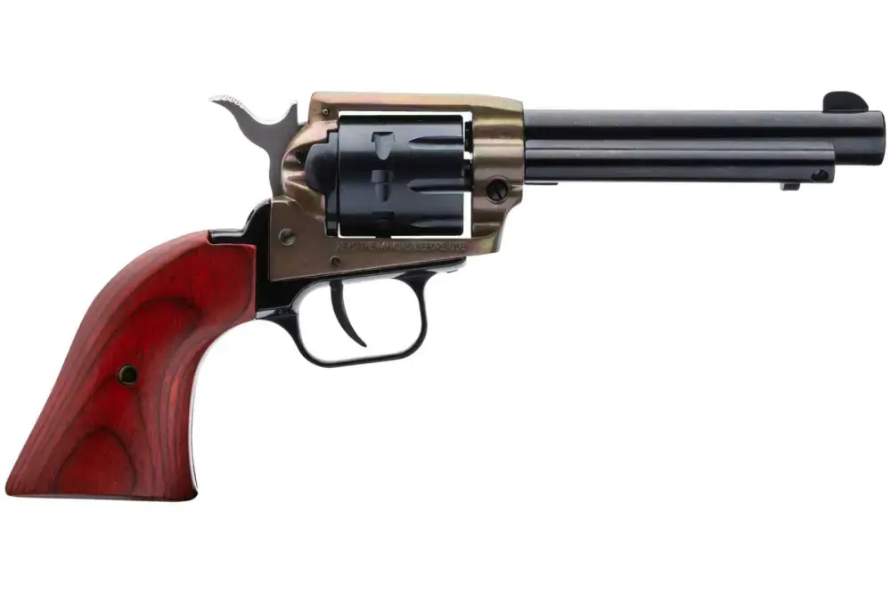 Heritage Mfg RR22999CH4 Rough Rider Small Bore 22 LR 9 Round 4.75" Black Color Case Hardened Cocobolo Grip