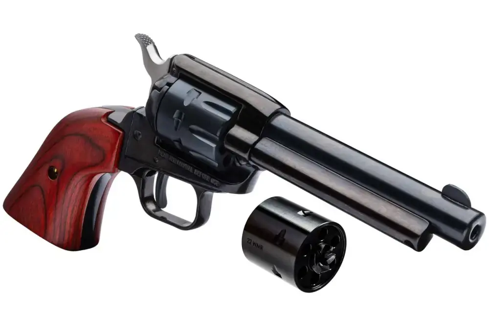 Heritage Mfg RR22999MB4 Rough Rider Small Bore 22LR,22 WMR 9 Round 4.75" Black Cocobolo Grip