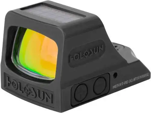 Holosun, 508T-RD-X2, Red Dot, 32 MOA Ring & 2 MOA Dot, Black Color, Side Battery, Solar Failsafe, Mount Not Included