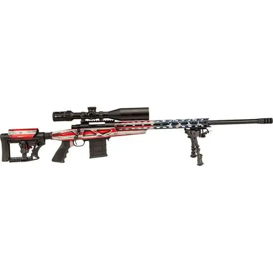 Howa HCRA72507USK American Flag Chassis 6.5 Creedmoor 24" 10+1 Blued American Flag Cerakote 6 Position Luth-AR MBA-4 w/Aluminum Chassis Stock