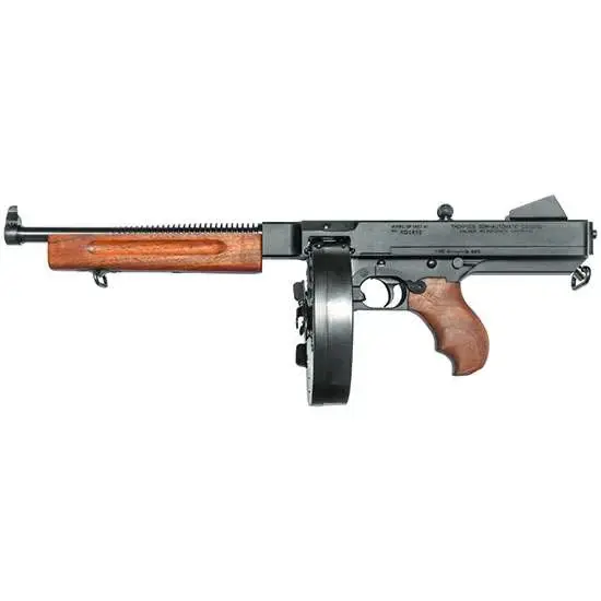Thompson TA5 1927A-1 Lightweight Deluxe 45 ACP 10.50" 50+1 Black Hard Coat Anodized American Walnut
