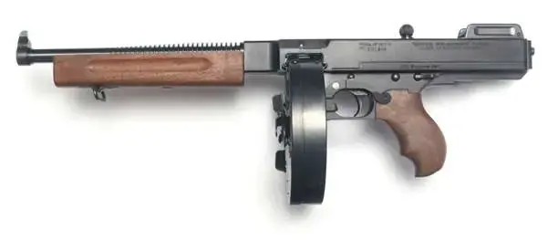 Thompson TA5100D 1927A-1 Lightweight Deluxe Pistol 45 ACP 10.50" 100rd Black Hard Coat Anodized American Walnut