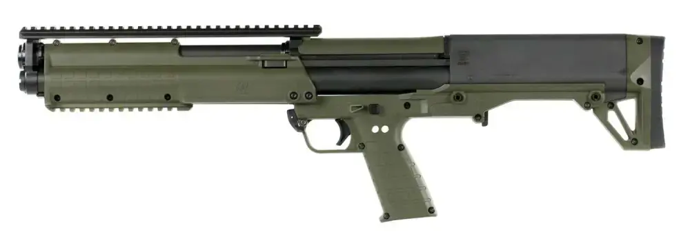 Kel-Tec, Model KSG, Pump Action, 12 Gauge 2.75", 18.5" Barrel, Green Finish, Syn