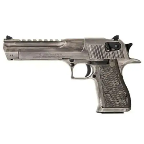 Magnum Research DE50WMD Desert Eagle Mark XIX 50 AE 6" 7+1 Distressed White Cerakote Distressed G10 Grip