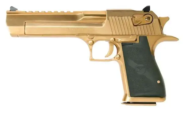 Magnum Research DE50TG Desert Eagle Mark XIX 50 AE 6" 7+1 Titanium Gold Black Polymer Grip