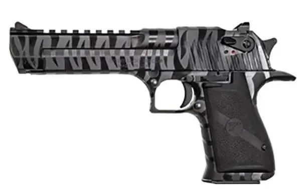 Magnum Research DE50BTS Desert Eagle Mark XIX 50 AE 6" 7+1 Black w/Tiger Stripe Black Polymer Grip