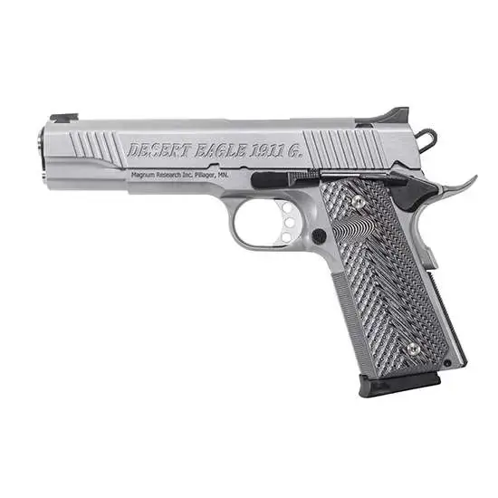 Magnum Research DE1911GSS Desert Eagle 1911 G 45 ACP 5.01" 8+1 Stainless Black/Gray G10 Grip