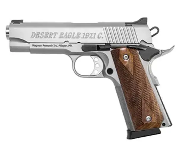 Magnum Research DE1911CSS Desert Eagle 1911 C 45 ACP 4.30" 8+1 Stainless Wood Grip