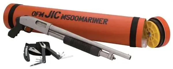 Mossberg 52340 500 JIC Mariner Silver Marinecote 12 Gauge 18.50" 3" 5+1 Pistol Grip Stock