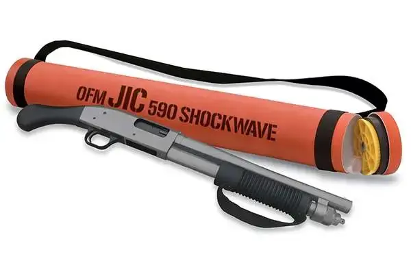Mossberg 50656 590 Shockwave JIC Stainless Steel Cerakote Pump 12 Gauge 14.38" 3" 5+1 Black Fixed Synthetic Raptor Grip Stock