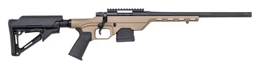 Mossberg MVP LC 6.5 Creedmoor 20" 10+1 Matte Blued Tan Adjustable Magpul CTR w/Aluminum Chassis Stock