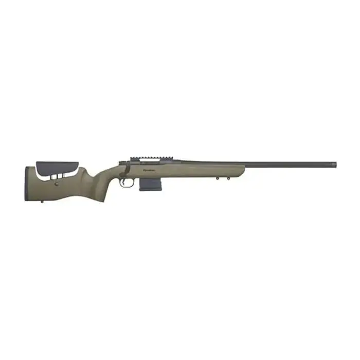 Mossberg MVP LR 224 Valkyrie 10+1 20" OD Green Fixed Benchrest w/Adjustable Comb Stock Blued Right Hand