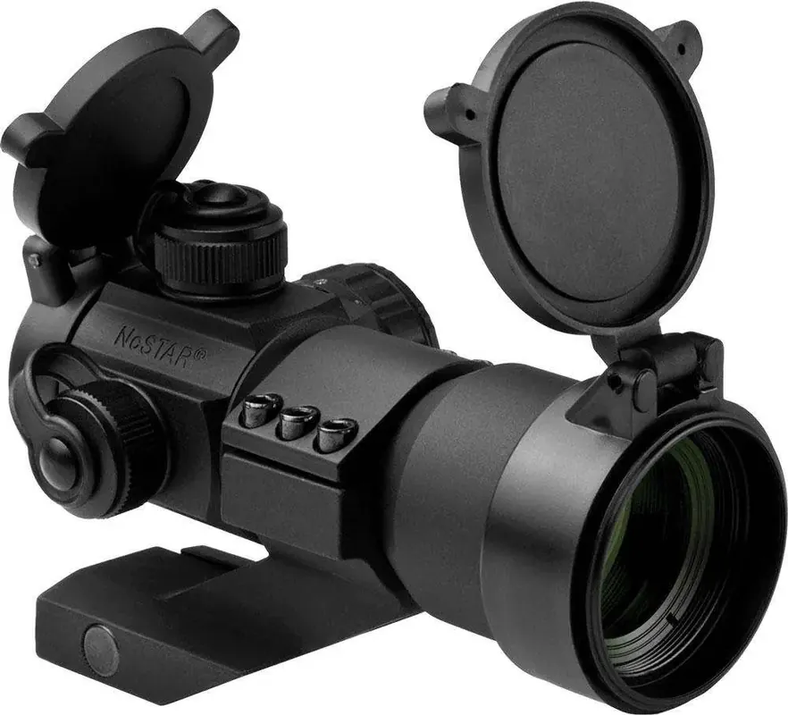 NCStar DRGB135 Tube Reflex Optic 1x 35mm Obj 3 MOA Illuminated Red/Green/Blue Black Anodized CR2032 Lithium (3)