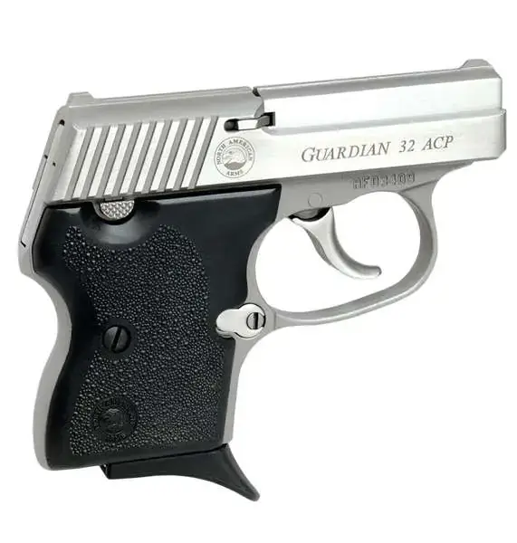 NAA GUARDIAN Guardian 32 ACP 2.19" 6+1 Stainless Steel Black Rubber Grip