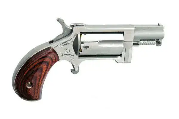 NAA SW Sidewinder 22 Mag 5rd 1.50" Stainless, Rosewood Bird's Head Grip