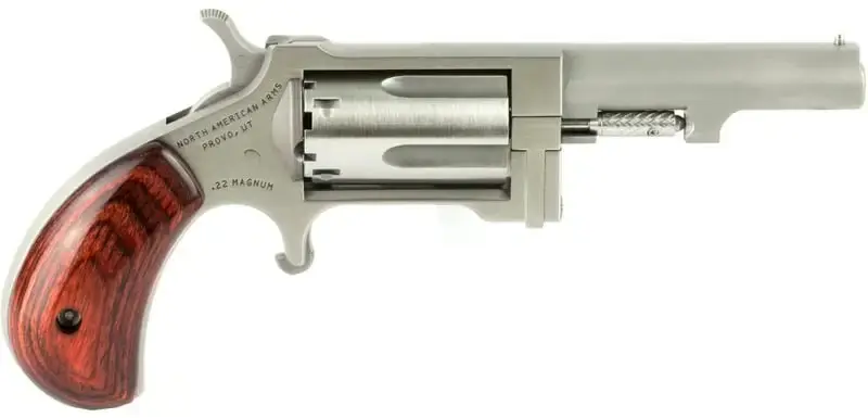 NAA SW250 Sidewinder 22 Mag 5rd 2.50" Stainless Steel Rosewood Bird's Head Grip