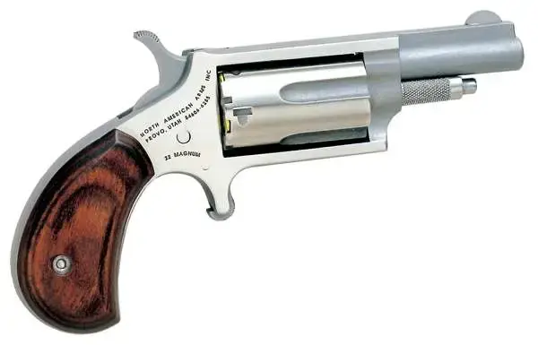 NAA 22M Mini-Revolver 22 Mag 5rd 1.63" Stainless Steel, Rosewood Grip