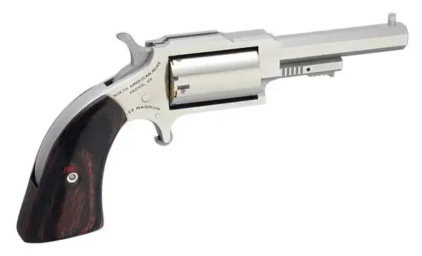 NAA 1860250 1860 Sheriff 22 Mag 5rd 2.50" Stainless Steel, Rosewood Boot Grip