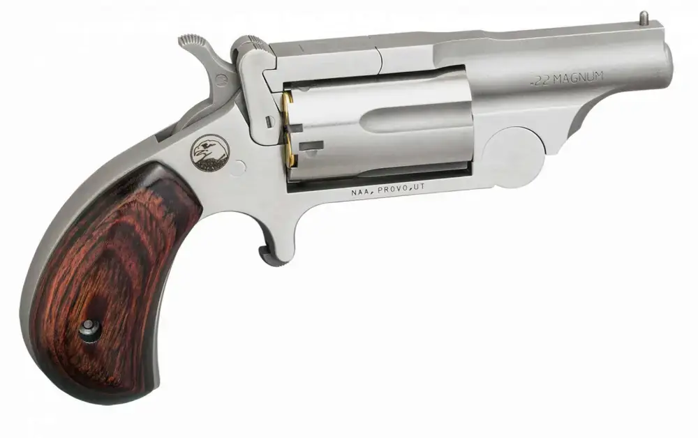 NAA 22MR Ranger II 22 Mag 5rd 1.63" Stainless Rosewood Bird's Head
