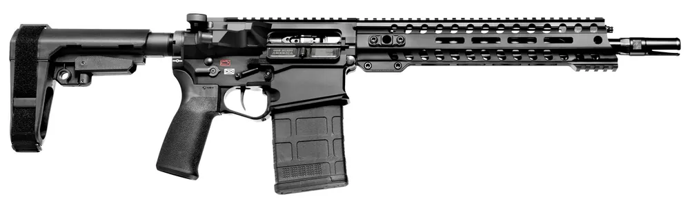 Patriot Ordnance Factory 01599 Revolution Direct Impingement 308 Win,7.62x51mm NATO 12.50" 20+1 Black Hard Coat Anodized Mission First Battlelink Stock Black Polymer Grip