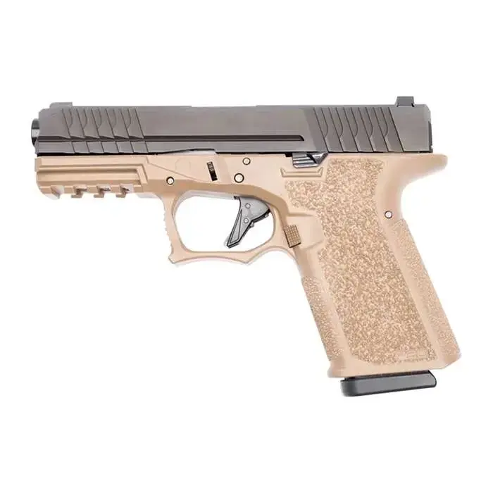 Polymer80 PFC9CMPFDE PFC9 Compact 9mm Luger 4.02" 15+1 Flat Dark Earth Black Nitride Stainless Steel Slide Aggressive Textured Flat Dark Earth Polymer Grip