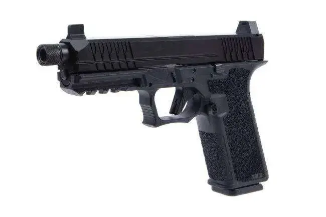 Polymer80 PFS9TFNSBLK PFS9 Full Size 9mm Luger 4.49" 17+1 NS Black Aggressive Textured Black Polymer Grip