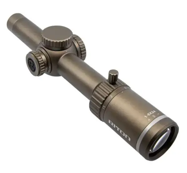 Riton Optics X3 Tactix 1-8x 24mm Obj 105.80-13.10 ft @ 100 yds FOV 30mm Tube Flat Dark Earth Finish Illuminated OT
