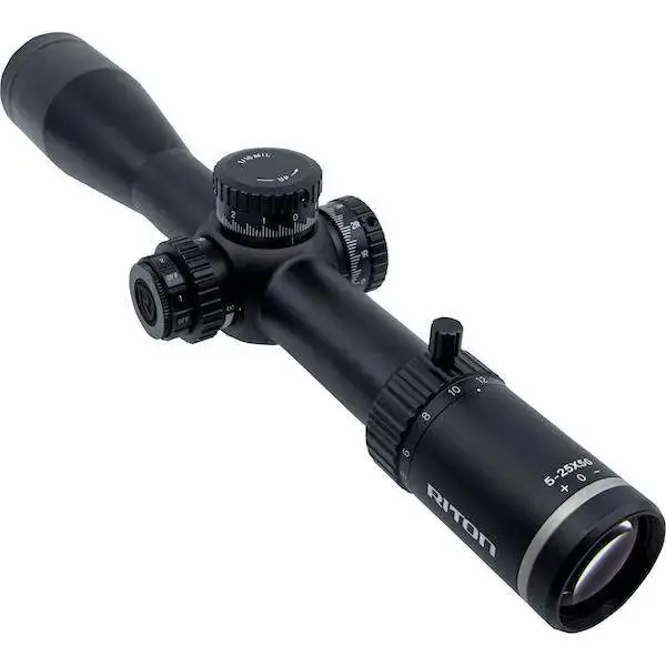 Riton Optics X5 Conquer 5-25x 50mm Obj 22.50-4.50 ft @ 100 yds FOV 34mm Tube Black Finish Illuminated PSR