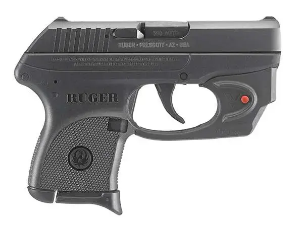 Ruger 3752 LCP 380 ACP 2.75" 6+1 Black Frame Black Oxide Steel Slide Black Polymer Grip Vridian Red Laser